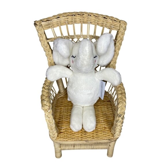 Cupcakes and Cashmere Plush White Elephant Baby Toy 9" Soft Lovey - Picture 1 of 4